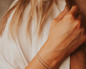 18K Gold Chain Bracelet - Gold Chain - Gold Anklet - Gold Bracelet - Gold Jewelry - CHAIN - Personalized gift - Gold Necklace - bracelet