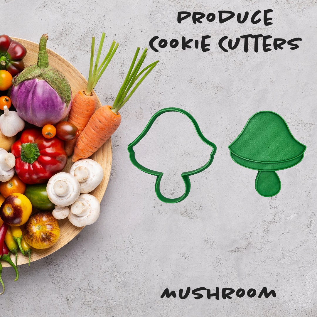 Fall Mushroom Fondant Embosser Cookie Stamp 