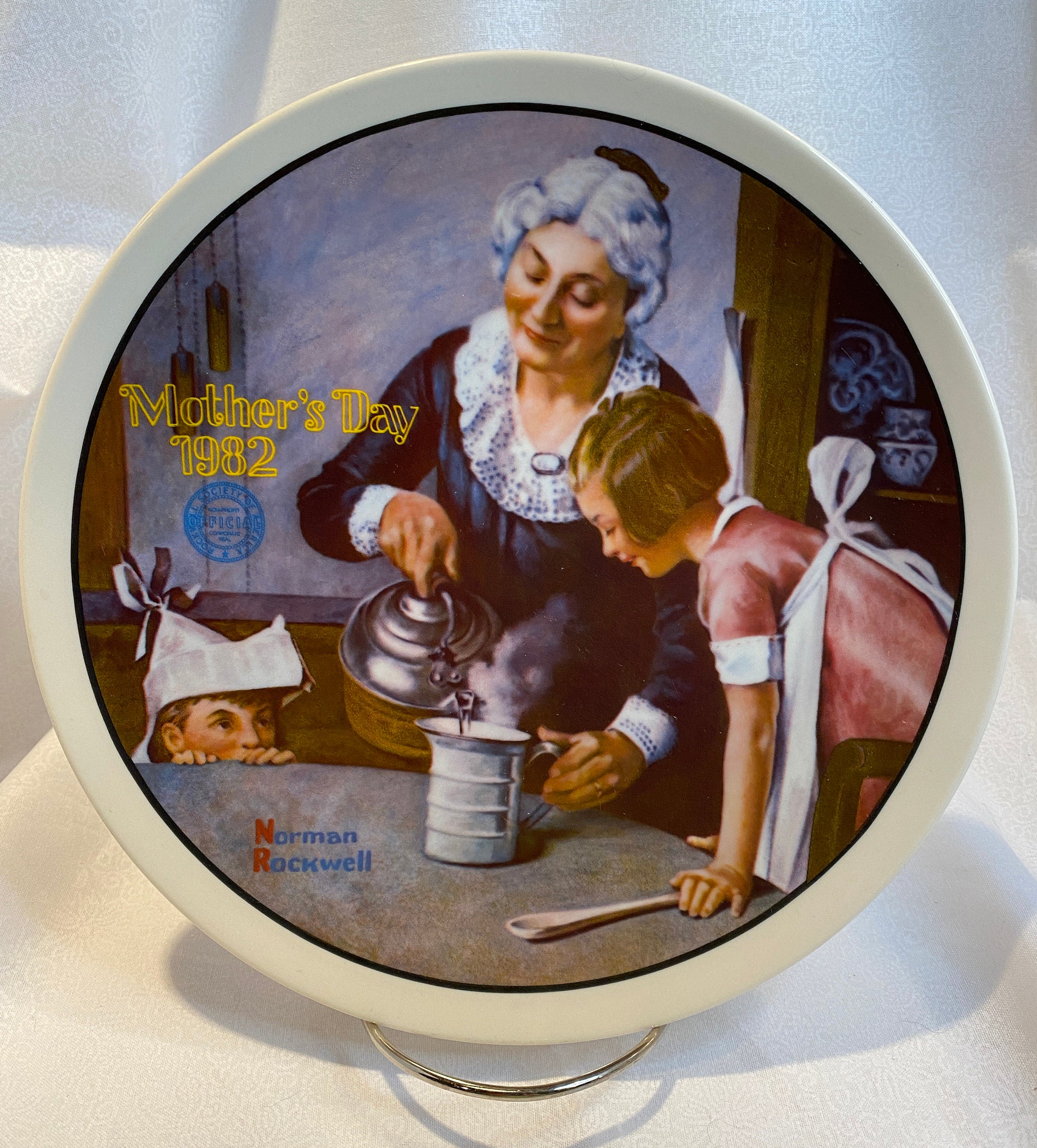 Mother's Day Plate 1982 - Norman Rockwell - Etsy