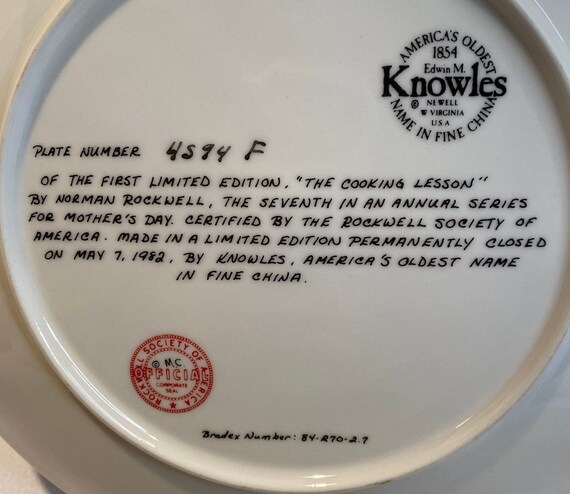 Mother's Day Plate 1982 - Norman Rockwell - Etsy