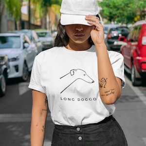 Long Doggo ∙ Unisex Jersey Short Sleeve Tee ∙ Greyhound T shirt ∙ Greyhound owner ∙ Greyhound lover t shirt ∙ Long Dog