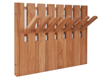 Clothes rack, wall mounted organizer with hooks