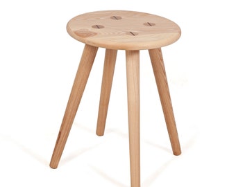 Wood stool, ash stool, side table, plant stool, kitchen stool.