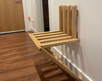 Wall-mounted folding chair for hallways, entrance hall chair