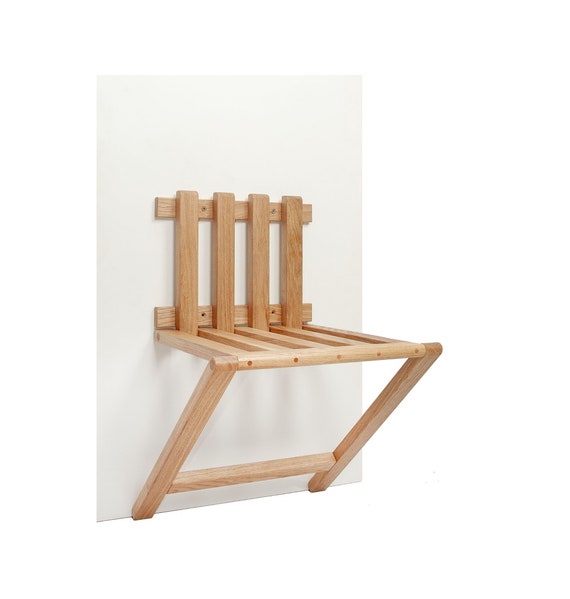 Wall mounted Folding Chair for Hallways Etsy