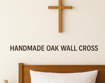 Minimalist Wooden Cross for Baptism & Communion