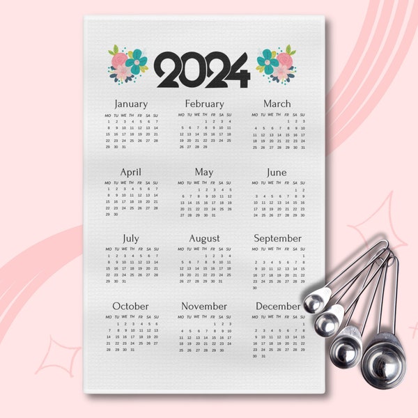 Tea Towel Calendar Etsy