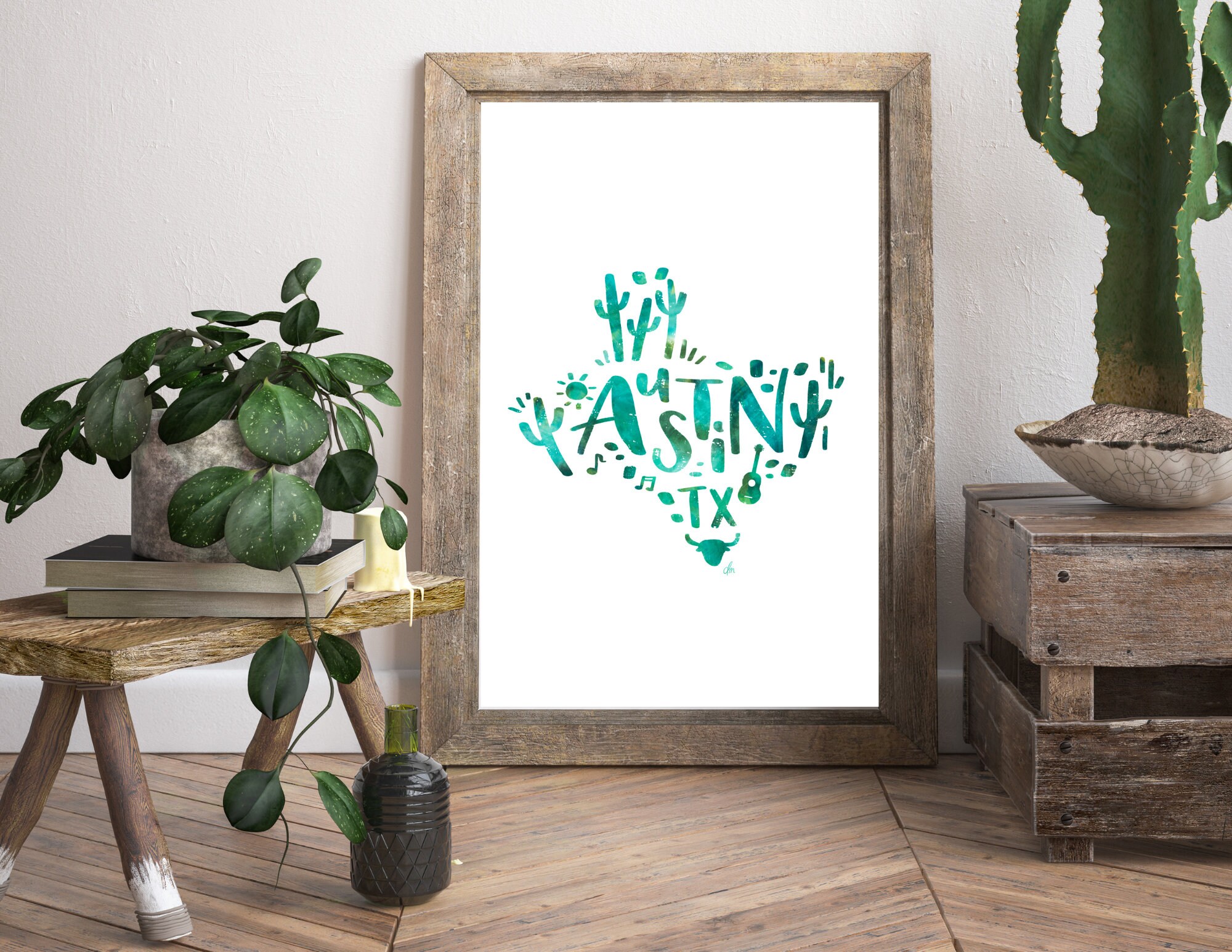 Austin Wall Art, Instant Digital Download, Home Decor Art, Texas Art