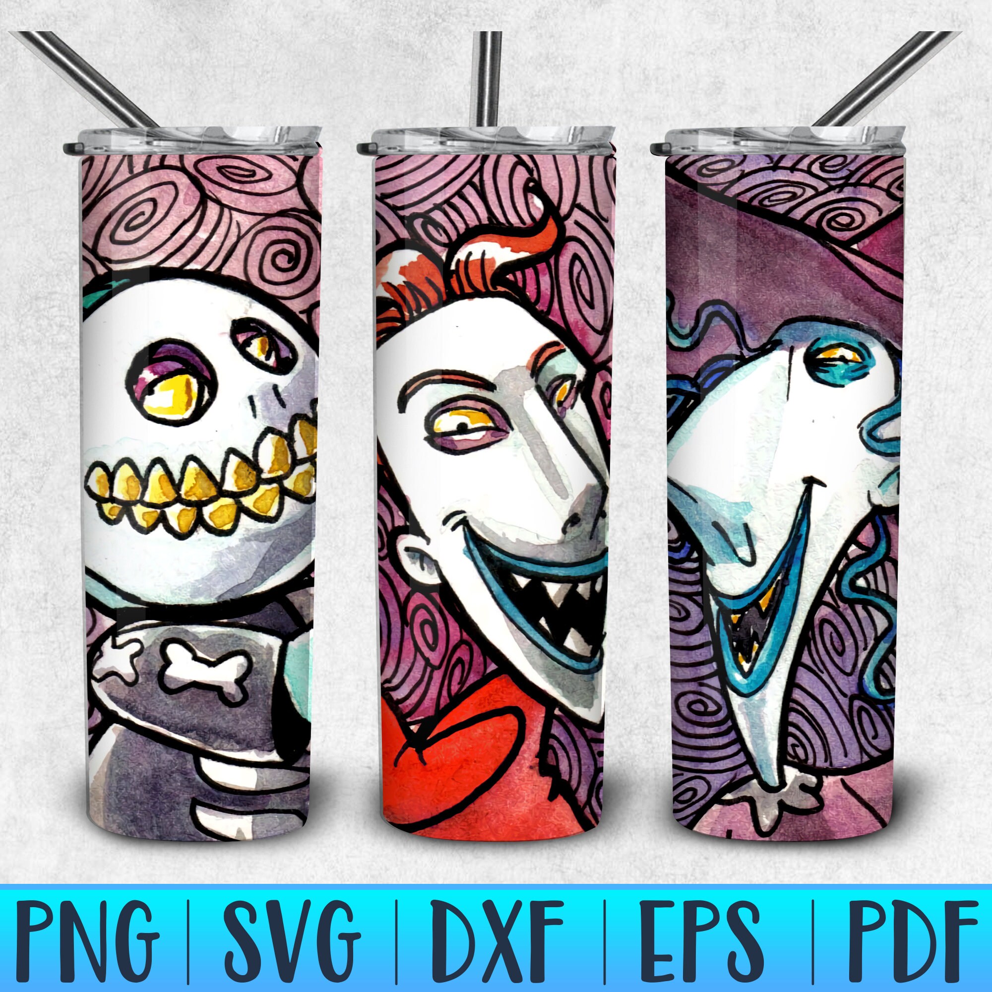 Nightmare Before Christmas Tumbler SVG