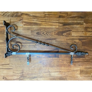 Iron Hanging Sign Bracket. 10in x 24in. Colonial Style. Decorative Sign Holder. Colonial Style. FREE SHIPPING