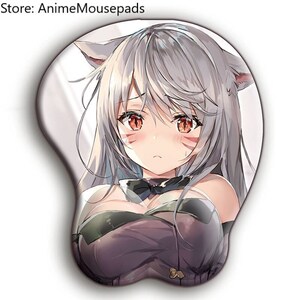 3D silicone Breast Anime Girl Computer and Gaming  Mouse Pad and Wrist Rest