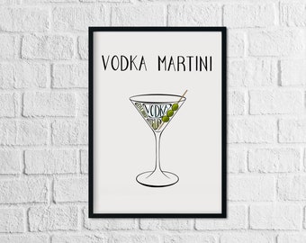 Vodka Martini Cocktail Print