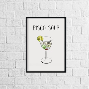 Pisco Sour Cocktail Print