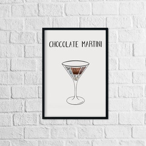 Chocolate Martini Cocktail Print
