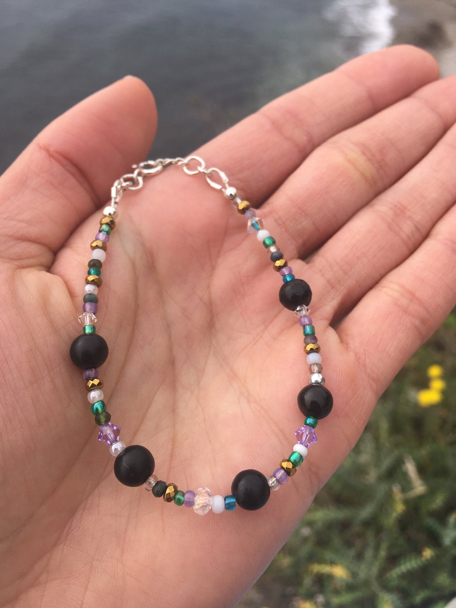 EMF Protection Bracelet with Shungite Tourmaline Hematite Etsy