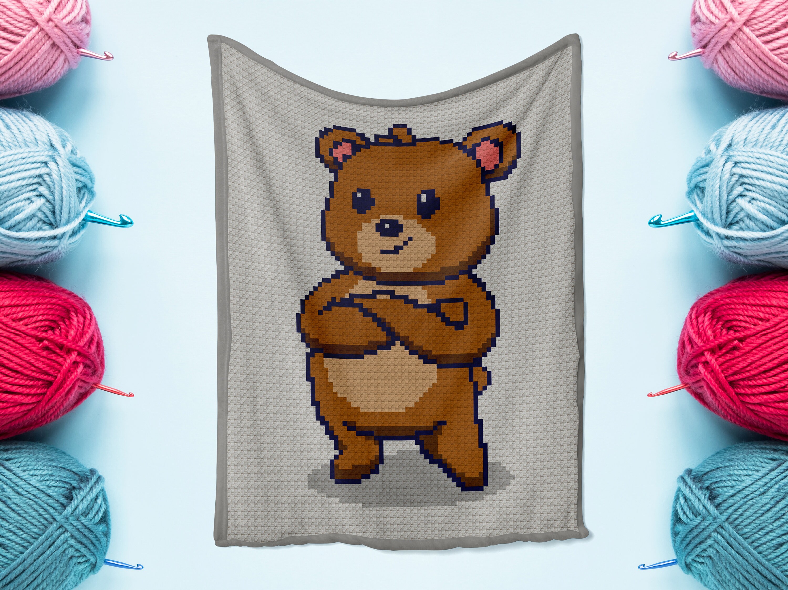 Teddy bear c2c crochet pattern Corner to Corner Crochet Baby Etsy