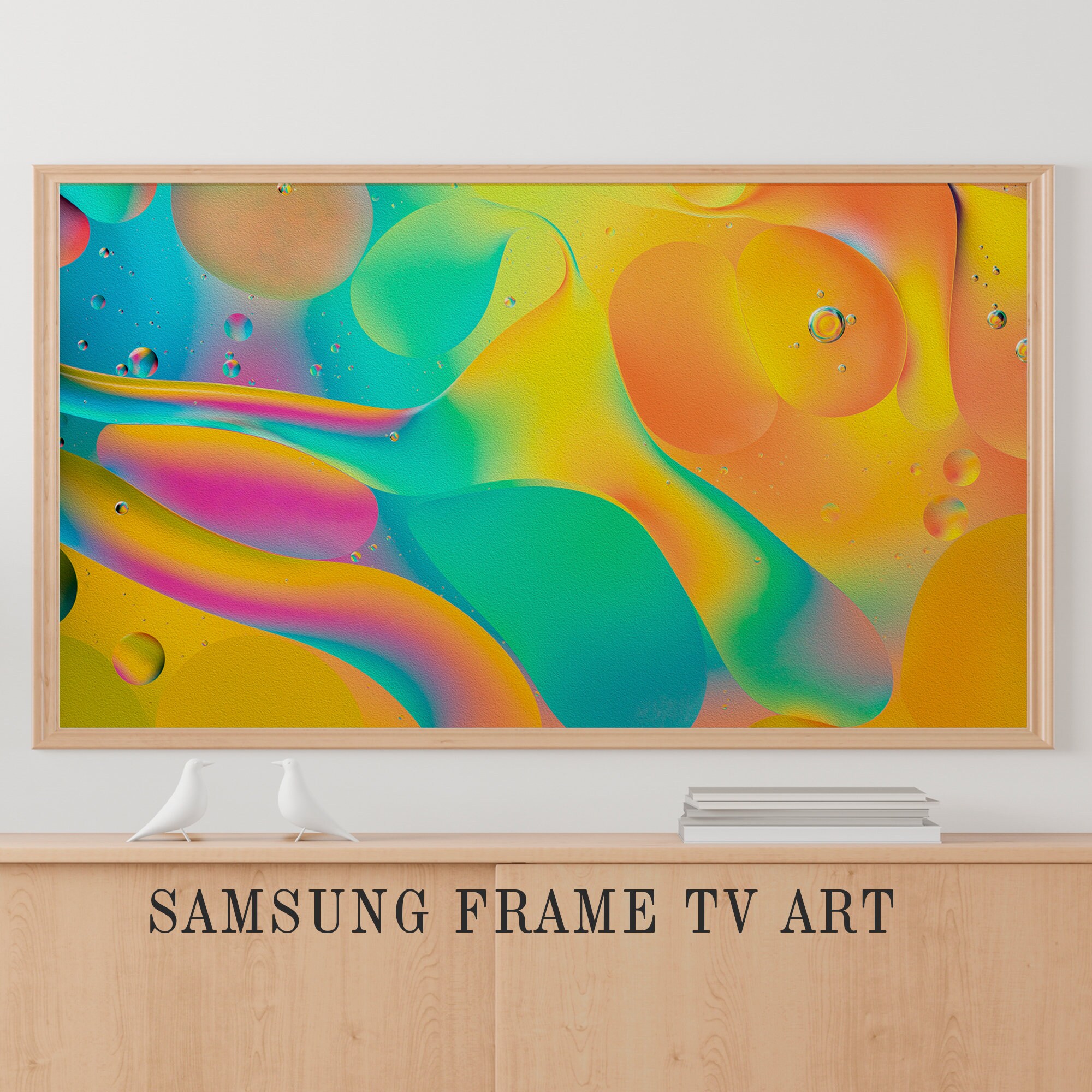 Samsung Frame TV Art Colorido fondo abstarct Samsung Art TV Etsy