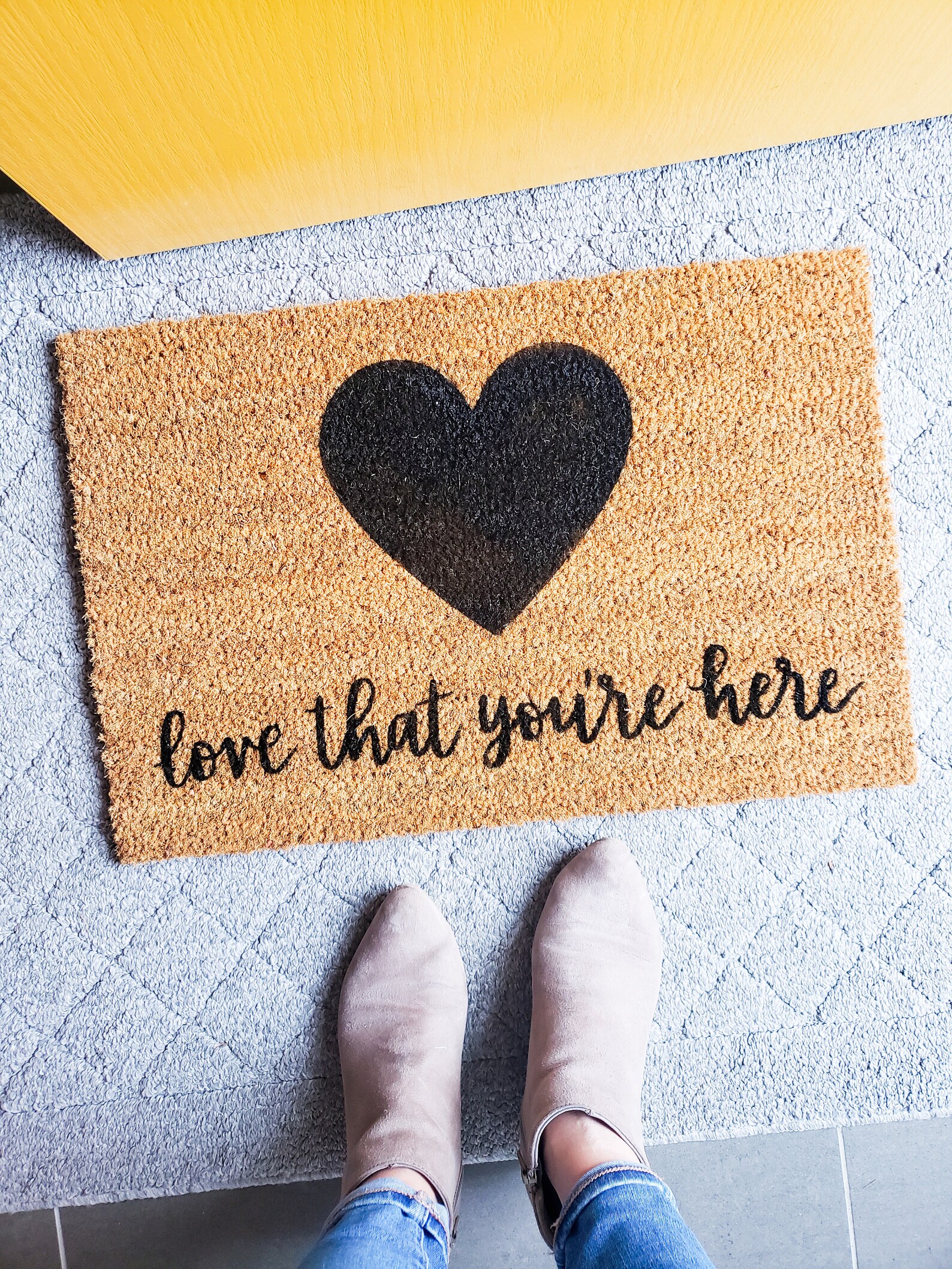 Love That You're Here Doormat Etsy