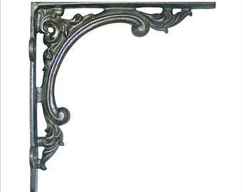 British Made Classical Victorian Industrial Style Reproduction Cast Iron Bracket 9.5” x 9”