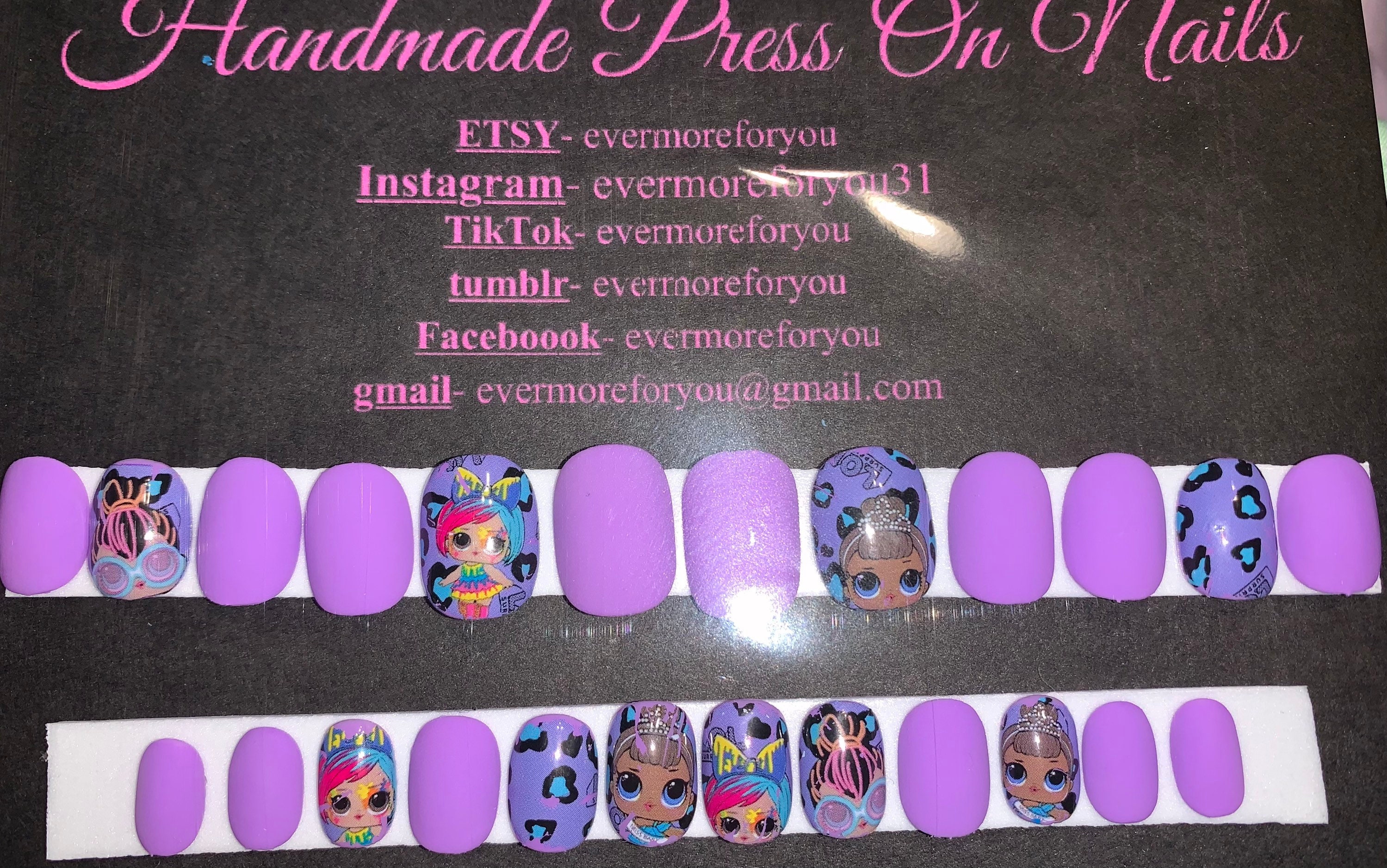 Kids press on nails | Etsy