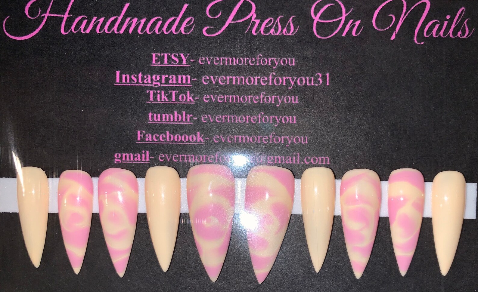 Large Press on Nails Etsy