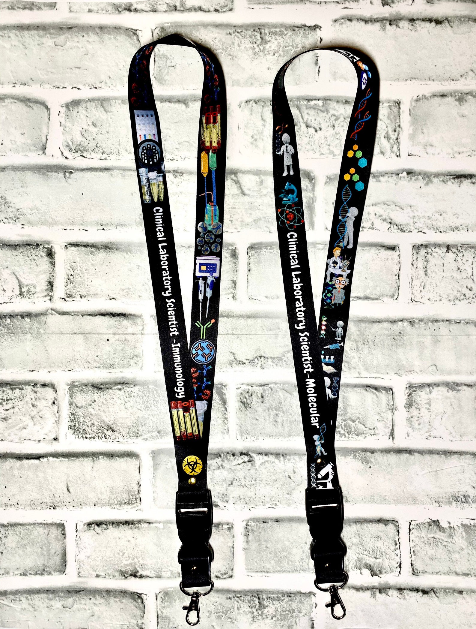 Personalized laboratory Badge holder lanyard Etsy.de