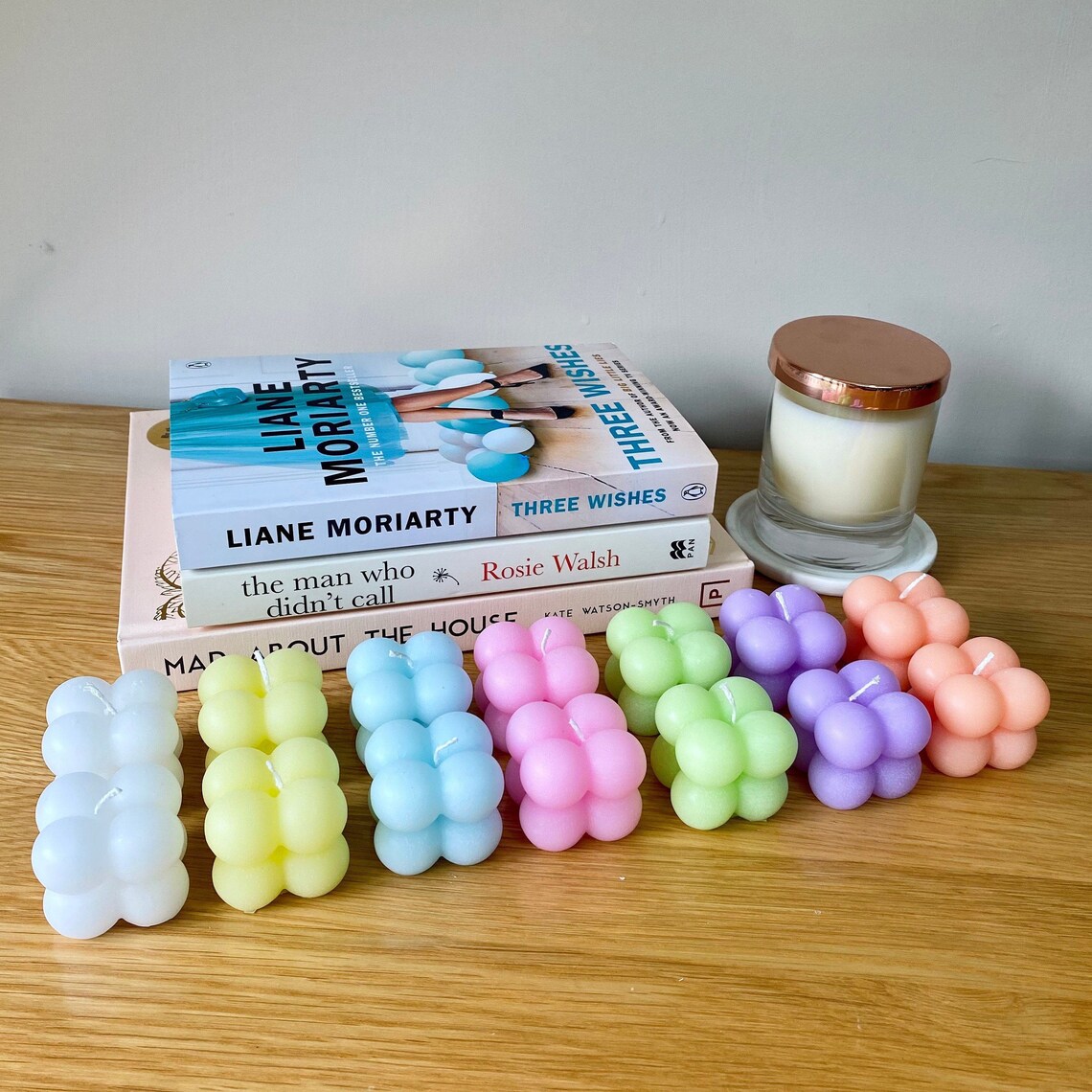 PASTEL BUBBLE CANDLE Spring Collection Cube Candle Etsy