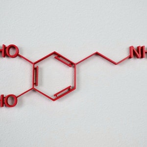 Dopamine | The &quot;Reward&quot; Molecule | 3D Printed | Wall Art