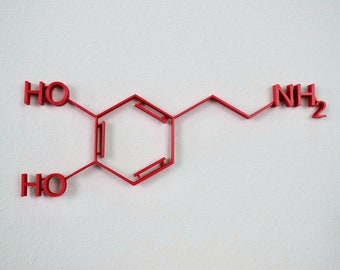 Dopamine | The "Reward" Molecule | 3D Printed | Wall Art