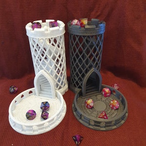 Lattice Dice Tower | Dungeons and Dragons | Tabletop Game Accessory | Dice Tray | Board Game Accessory | Dice