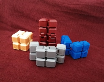 Infinity Fidget Cube, Infinity Cube, Stress Reliever, Jouet sensoriel, Fiddle Cube, gadget imprimé en 3D, jouet de bureau, Stocking Filler, fidget spinner