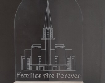 Temple Plaque | Families are Forever | Acrylic plaque