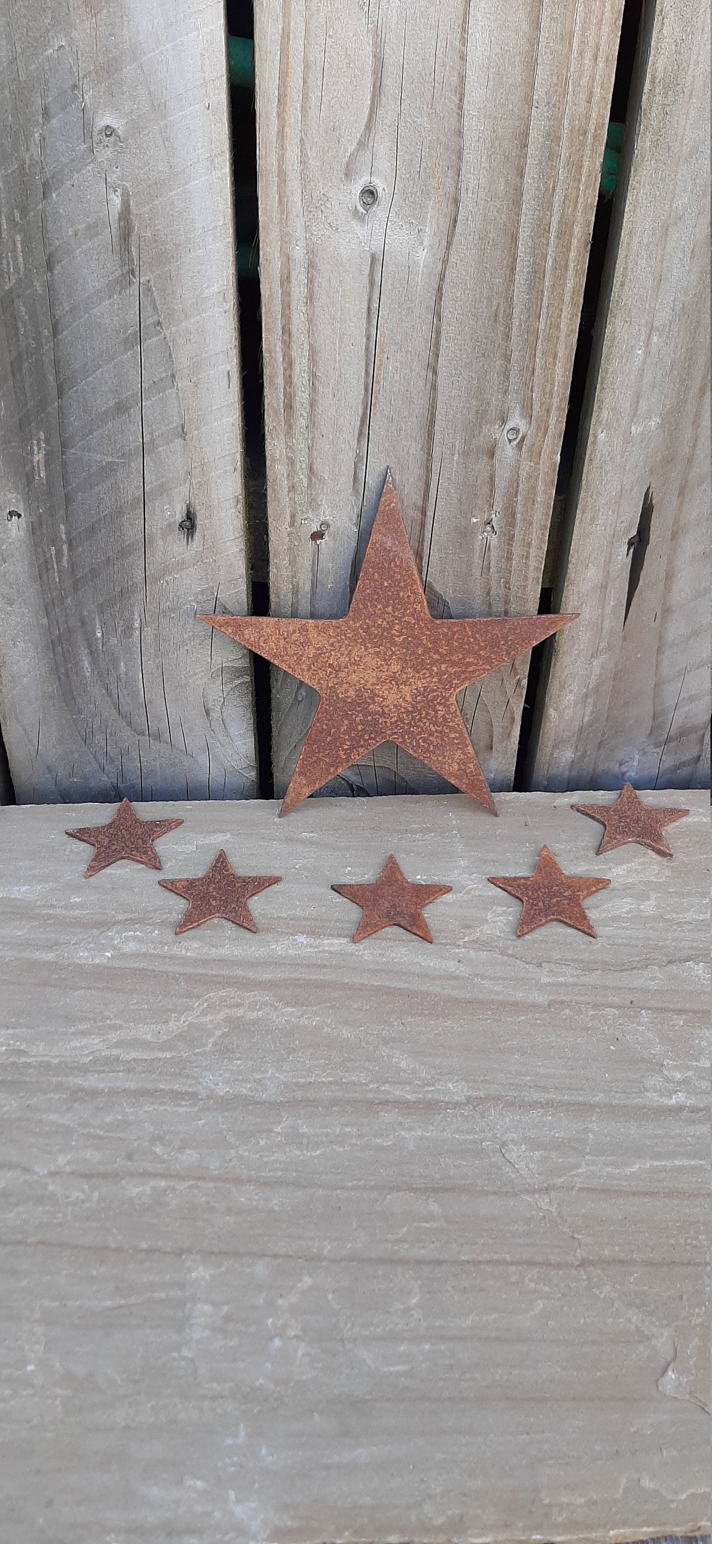 A Rusty Metal STAR 5 x SMALL STARS Garden Ornament Rustic Etsy