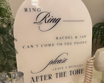 Audio Guestbook Sign | Wedding Phone Guestbook Décor | Leave A Message After The Tone Sign