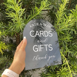 Personalized Arch Cards & Gift Sign | Arch Acrylic Baby Shower, Wedding Decor | Acrylic Wedding Hashtag Sign | Modern Wedding Decor | OLIVIA