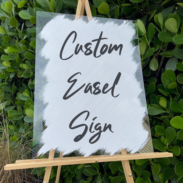 Custom Acrylic Sign | Custom Easel Sign | Personalized Easel Sign