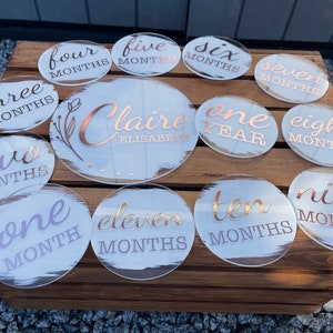 Accessoires photo mensuels pour bébés pour chaque mois | Cadeau baby shower pour une nouvelle maman