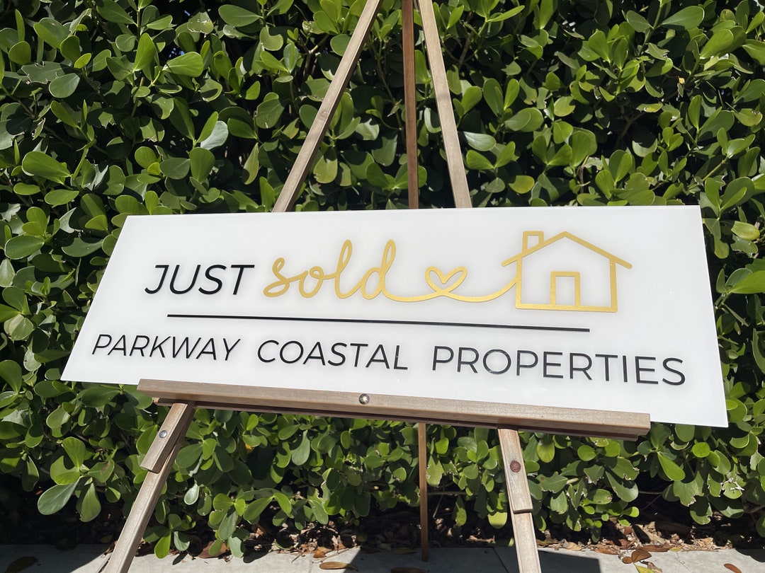 Sold Prop Sign Personalized Relator Sold Sign for Photo Prop for Closing Photos ...