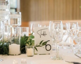 Minimalist Acrylic Table Number With Modern Simple Look Table Number For Wedding | CLAIRE