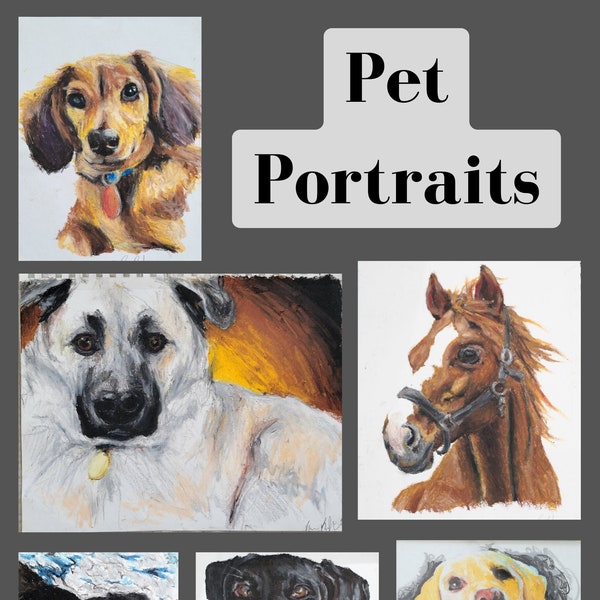 Oil pastel pet portrait