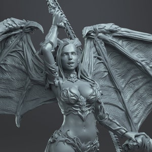 Succubus female demon 3d Printed model [by 3DArtGuy]