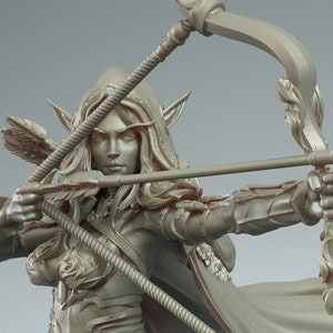 Night Elf Archer 3d Printed model [by 3DArtGuy]