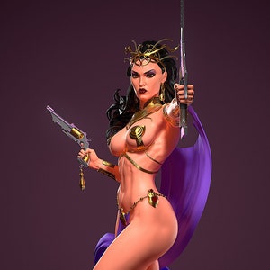 Descha Thoris, Prinzessin des Mars 3d gedruckte DIY Resin Statue Kit / Figur [von Yan_H] UNBEMALT