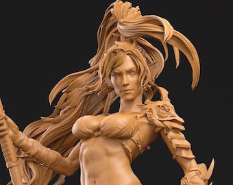 Female Elf / Drow Gladiator / Rogue  3d Printed model [by 3DArtGuy]