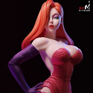 Jessica Rabbit fanart 3d printed DIY Resin statue kit / figurine [by ES Monster] UNPAINTED