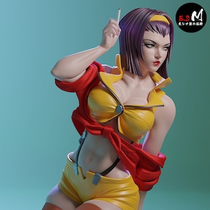 Female Bounty Hunter Faye 3d printed DIY Resin statue kit / figurine [by ES Monster] UNPAINTED