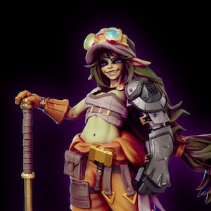 モリガン、ゴブリンメカニック 3D プリントモデル [Gaz Minis 提供]