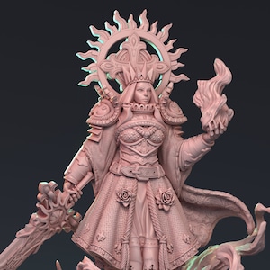 Alaine, Saint - 32mm, 75mm, perfect dnd or display figure [by MythReal]