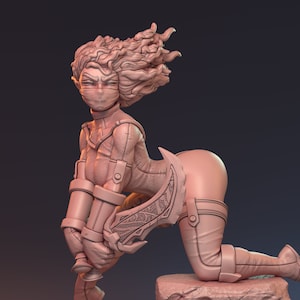 Wu-Leen, Elf Rogue - 32mm, 75mm, perfect dnd or display figure [by MythReal]
