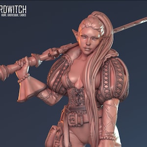 Labater, elf demon hunter - 32mm, 75mm, perfect dnd or display figure [by Hardwitch]